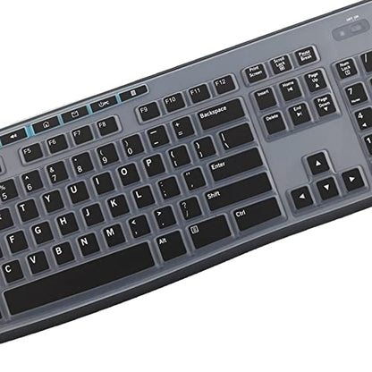 Keyboard Cover for K270 Wireless Keyboard, Logitech MK295 MK275 MK270 Wireless Keyboard Cover, Logitech K200 K260 K270 MK200 MK260 K270 K275 K295 Keyboard Cover Skin Protector -Black - color: Black