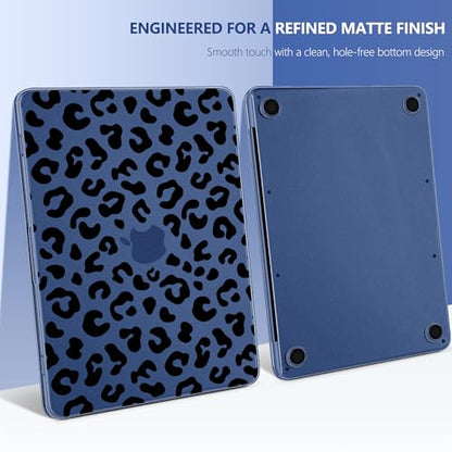 for MacBook Neo 13 inch Case 2026 (Model A3404), Artistic Leopard Pattern Ultra Slim Frosted Matte Hard Shell, Anti-Scratch & Fingerprint Resistant Cover, Leopard Indigo - color: Leopard Indigo
