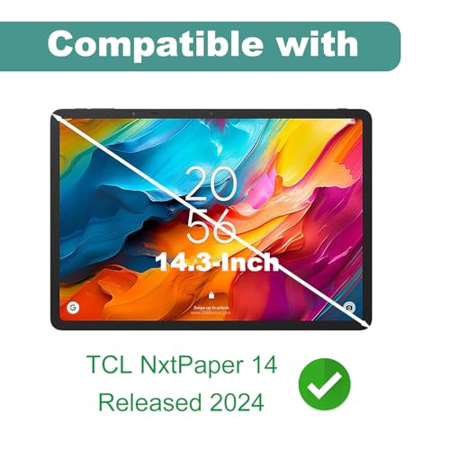 KEANBOLL 2-Pack Tempered Glass Screen Protector for TCL NxtPaper 14 (14.3-Inch, Released 2024), Ultra Clear - 9H Hardness -Anti Scratch - Case Friendly