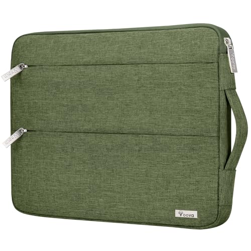 Voova 15.6-16 Inch Laptop Sleeve, Laptop Case, MacBook Case, Purple | Slim splash-proof 16-inch laptop sleeve compatible with MacBook Pro M1-M4 Max, HP, Lenovo, Acer and Asus for daily use - color: Army Green, size: 15.6-16 Inch