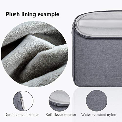Voova Laptop Sleeve Carrying Case 13 13.6 Inch Compatible with MacBook Air 13 M1/M2/M3/M4, MacBook Pro 13/14, IPad Pro 13, Waterproof Slim Computer Cover Bag, Grey - color: Grey, size: 12.6-13.6 Inch
