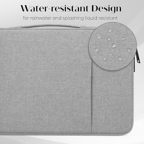 : ProElife 13 Inch Laptop Sleeve for MacBook Neo, Retractable Handle, Gray | Precision Fit, Soft Inner Lining Padded, Anti-Scratch, Extra Attached Pocket, Travel Carry Laptop Bag for Home Office - color: Gray