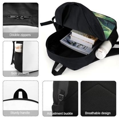 Laptop Backpack with Pocket, Large, Adjustable 17 Inch Bag, Waterproof | Northern Lights Computer Bag for Work, Breathable, Expandable Backpack for Women Men, Portable