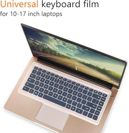 Universal Keyboard Cover for 13.3" 14" inch Laptop Notebook Ultra Thin Silicone Waterproof Dustproof Keyboard Protector Skin, Clear (Size:12.2" x 5.07")