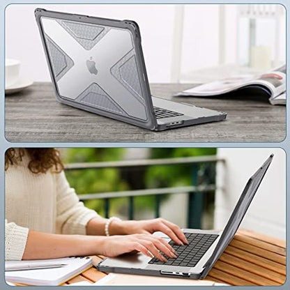 Fintie Case for MacBook Pro 16 Inch A3429 A3428 A3403 A3186 A2991 A2780 A2485 (2026-2021) - Heavy Duty Rugged Hard Shell Cover for MacBook Pro 16" M5/M4/M3/M2/M1 Chip, Gray - color: Gray