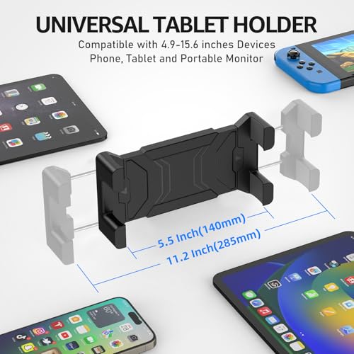 Tablet Wall Mount Holder for iPad, 4.7-15.6" | 360° Rotation Adjustable, Aluminum Extendable Arm, iPad mini/Air/Pro/Galaxy Tab/Kindle, Kitchen Home Office - size: 2 Arm Pro-Up to 15.6"