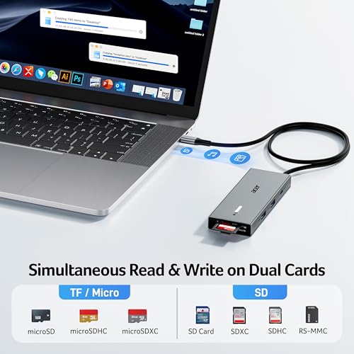 Acer USB-C Docking Station Dual Monitor, 9-in-1 Laptop Dock with 2 HDMI | Laptop Docking Station with 4K@60Hz HDMI, USB A&C 3.0, SD/Micro SD, 100W PD Compatible with Acer/Dell XPS/HP/Mac (2FT) - size: 2FT