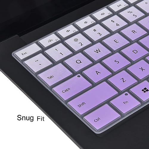 CaseBuy Keyboard Cover for 2023-2019 Microsoft Surface Laptop 6/5 / 4/3 Gen 13.5" & 15 inch Accessories Protective Skin (Not Fit Surface Laptop 7 2024 2025), Ombre Purple - color: Ombre Purple