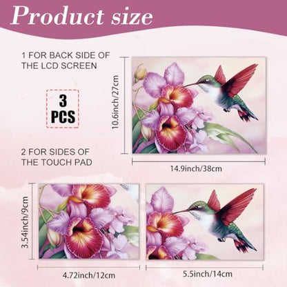 PLIGREAT Hummingbird Flower Laptop Decal Sticker Skin Cover, Pink Laptop Sticker Skin Decal Fits 12" 13" 13.3" 14" 15" Laptops Universal Removable Vinyl Netbook PC Cover Decals - color: Hummingbird Flower