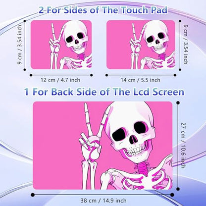 Laptop Skin Sticker Decal Cover,Cute Pink Cartoon Skeleton | DIGTIALL Universal Laptop Skin Sticker, Waterproof Removable Notebook Decal Protector Cover for 12 13 14 15 Inch Laptops - color: Cute Pink Cartoon Skeleton