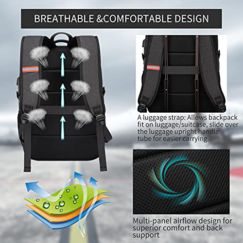 CAFELE Backpack,17.3in Durable Travel Laptop Backpack, College Backpack,RFID Anti Theft Pocket Big Business Computer Bag,Water Resistant School Bookbag for Teens Men Women,Gifts Grey - color: 17.3-grey, size: 17.3inch