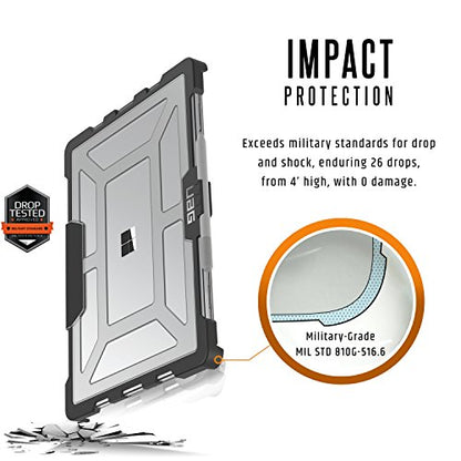 URBAN ARMOR GEAR UAG Designed for Microsoft Surface Laptop 5/4/3 Case 13.5" Plasma - Translucent Rugged Military Drop Tested Feather-Light Slim Laptop Protective Cover, Ice