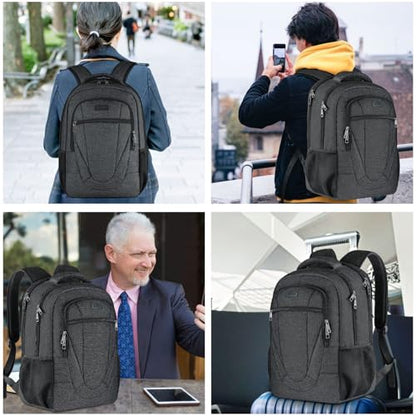 BIKROD 45L Extra Large Travel Laptop Backpack for Men and Women, Carry on Back Pack Fit 18.4 IN Laptop, Black, Gift - color: Black, size: 18.4 Inch
