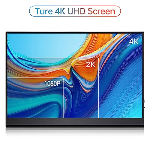 VILVA 15.6" 4K UHD IPS HDR USB-C HDMI Monitor | 15.6" 4K UHD IPS 100% Adobe RGB HDR, USB-C/HDMI, speakers+smart cover, for PC/Phone/PS4/Xbox/Switch/Mac, travel. - size: 15.6 inch 4K