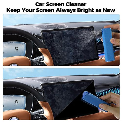 Phone Screen Cleaner Spray,Laptop Touchscreen Mist Cleaning Spray for Monitor Tablet TV Tesla OLED Screen Sunglasses - with 20ml Refill, Brush & Wipe Tool - Blue - color: blue18ml