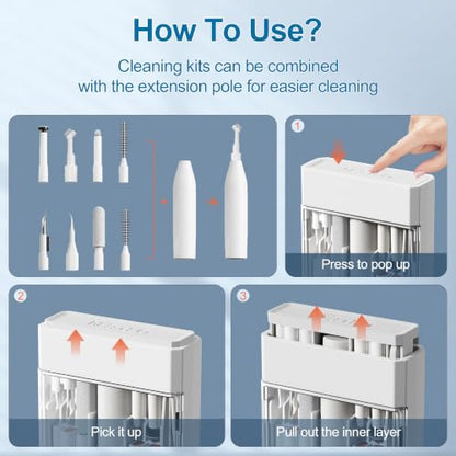 22-in-1 Laptop Cleaning Kit Keyboard Cleaner Brush | Computer Screen Cleaning Tool, Multi-Function Electronic Device Cleaner Kit Spray for MacBook, iPhone, Earbud, Camera Lens