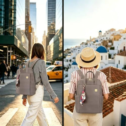Kamlui Laptop Backpack for Women 15.6-inch Slim - Laptop Bag Computer Case Purse Travel Lightweight Medium Size Satchel Daypack 16-inch Water-resistant Business Comutter Fashion Stylish Nylon Khaki - color: Khaki239