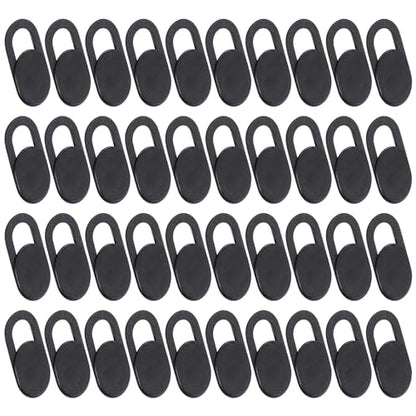 cobee 40 Pcs Webcam Cover, Laptop Camera Cover Slide Universal Camera Privacy Covers Slide Ultra-Thin Webcam Covers for Phone Computer Laptop Pad Protecting Privacy Security(Black)