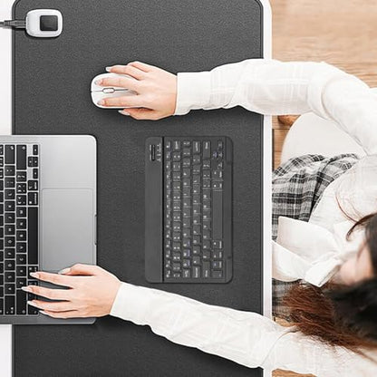 Rechargeable Keyboard Wireless Ergonomic Compact Wireless Lightweight | Ultra Slim Compact Keyboard for Smartphones Tablet Laptop PC - color: Black