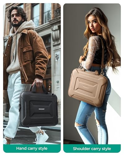 BAGSMART 15.6-16 inch Laptop Computer Case with Strap,Shockproof Waterproof Laptop Bag with Sturdy Handle