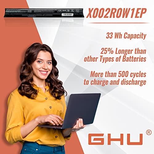 GHU VI04 Laptop Battery 33Wh Replacement for HP ProBook 450 440 455 G2, Compatible with 756743-001 756745-001 HSTNN-DB6I HSTNN-PB6I 756744-001 - style: 33 Wh/Vi04