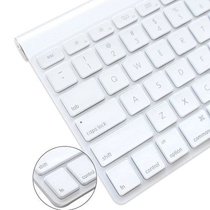ProElife Ultra Thin Silicone Keyboard Protector Cover Skin for Apple Wireless Keyboard with Bluetooth MC184LL/B (Model A1314, U.S Layout) (Not Fits Magic Keyboard), Transparent - color: Transparent