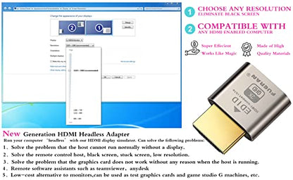 Dummy Plug,Headless Ghost Display Emulator HDMI-Compatible（Fit Headless-1920x1080 New Generation@60Hz）-2Pack - color: HDMI 2.0-2K-2P