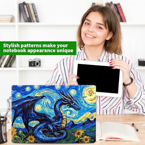 Laptop Skin Sticker Decal, Universal Protective Cover Fit 12 13 14 15.6 Inch Notebook, Reusable Water-Resistant Vinyl Decal w/ 2 Wrist Pads for Business Travel Office, Galaxy Dragon - color: Galaxy Dragon