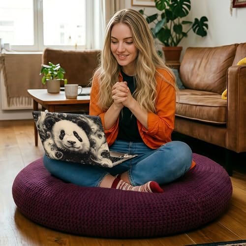Black & White Panda Face Smoke Ink Universal Laptop Skin Sticker 3PCS, Protective Decal Trim-to-Fit 11.6" 13.3" 14" 15.6" Laptop Vinyl Cover, Removable Anti-Scratch Computer Decal Protector - color: Black & White Panda Face Smoke Ink
