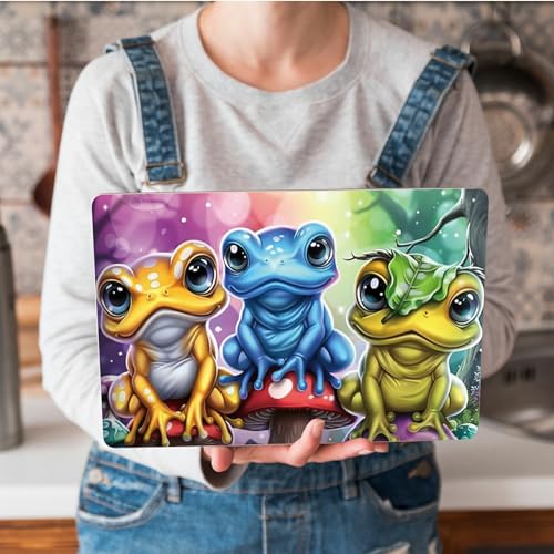 Universal Laptop Skin Sticker with 2 Wrist Pad Skins, Waterproof Scratch Resistant Vinyl Laptop Cover Decal, Cut to Fit for 11–15.6 Inch MacBook HP Dell Lenovo, Color Frogs - color: Color Frogs