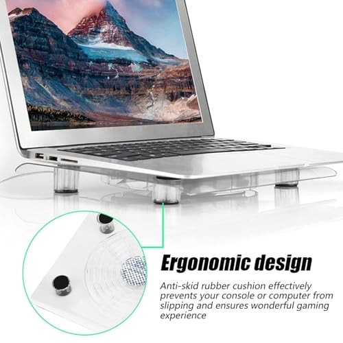 Laptop Cooling Pad, Laptop Cooling Stand Ultra Quiet USB Laptop Cooling Tray Notebook Cooler Cooling Pad Stand Chill Mat with LED RGB Lights