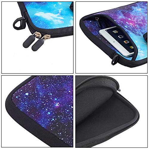 10 inch Messenger Bag Carring Case Sleeve with Handle Accessory Pocket Fits 7 to 10-Inch Laptops/Notebook/ebooks/Kids Tablet/Pad (7-10.2 inch, Galaxy) - color: Galaxy, size: 7-10.2 inch