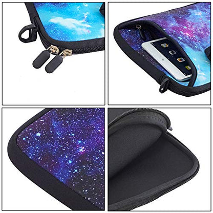 10 inch Messenger Bag Carring Case Sleeve with Handle Accessory Pocket Fits 7 to 10-Inch Laptops/Notebook/ebooks/Kids Tablet/Pad (7-10.2 inch, Galaxy) - color: Galaxy, size: 7-10.2 inch