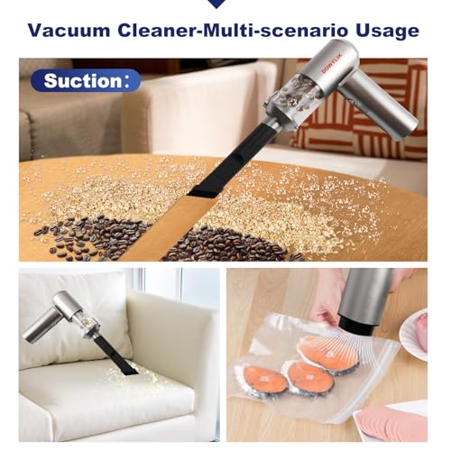 Compressed Air Duster, 150000RPM Compressed Air with LED,2-in-1 Mini Vacuum | Electric Air Duster for PC Cleanning Kit, Canned Air Duster for Computers-Air Blower for Electronics with Case