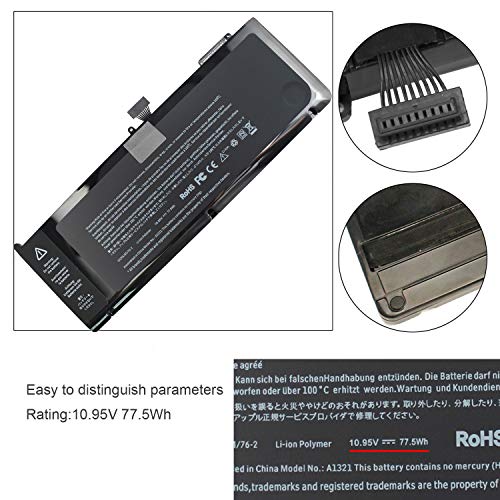 A1321 A1286 Laptop Battery for MacBook Pro 15" inch (Mid 2009 & 2010 Version) MB985 MB985LL/A MB986 MB986LL/A MB986J/A MC118 MC118LL/A MC373LL/A