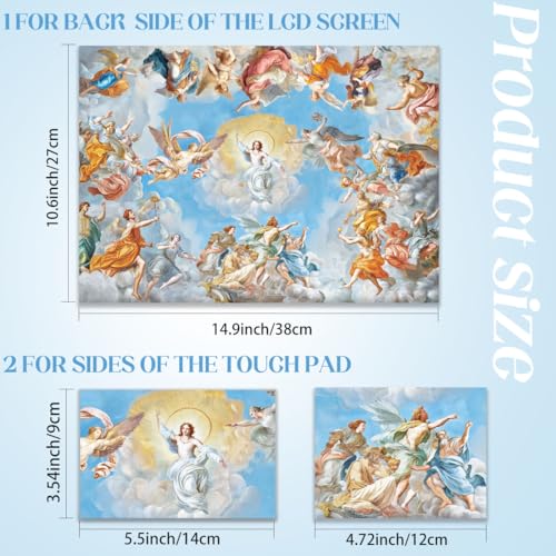 SUPERDANT Laptop Notebook Skin Sticker Cover Decal Renaissance Laptop Protector Notebook PC Computer Art Protector Universal Notebooks Art Decal Fits 12" 13" 13.3" 14" 15" 15.4" 15.6 inch Blue Orange