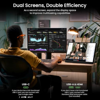 VILVA 17.3" QHD 165Hz USB-C HDMI Gaming Monitor | 17.3" QHD 165Hz IPS, slim metal+stand, USB-C/HDMI, for PC/PS5/Xbox/Switch, gaming. - size: 17.3