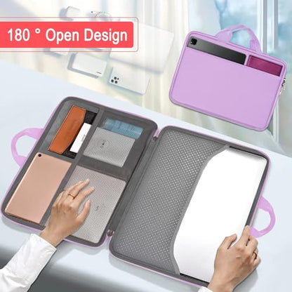 Hseok Laptop Case 13.3-14 Inch Sleeve,TSA Shockproof Computer Handbag,Compatible with MacBook Neo/Pro 14 M5/M4/M3/M2/M1,All Models 13.3" MacBook Air/Pro,XPS 13/14,Most 13-14 Notebooks,Purple - color: Purple