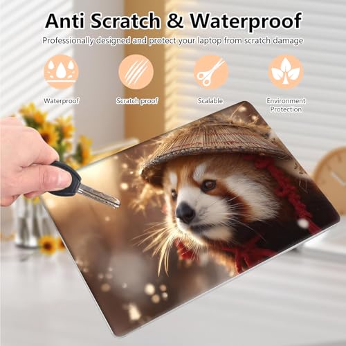 Laptop Skin Sticker Decal 15.6 Inch,12 13 13.3 14 15 15.6 in Laptop Netbook Skins for Notebook,Art Decal Removable Waterproof Scratch Resistant,Universal Vinyl Cover,Cute Glitter Raccoon - color: Cute Glitter Raccoon