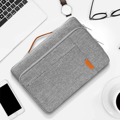 MOSISO 360 Protective Laptop Case 13 inch, 13 inch Laptop Sleeve Compatible with MacBook Air M5 M4 M3 M2 M1 2026-2018/Neo/Pro M2 M1, Side Open Carrying Case with Raised Pocket & Handle & Belt, Gray
