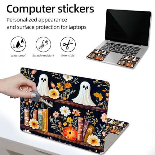 Aesthetic Laptop Skin Sticker, Apparitions on Floral Shelves Waterproof Vinyl Laptop Decal, Removable Bubble Free, Reusable Protective Cover for 13 14 15 15.6 Inch - color: Apparitions on Floral Shelves