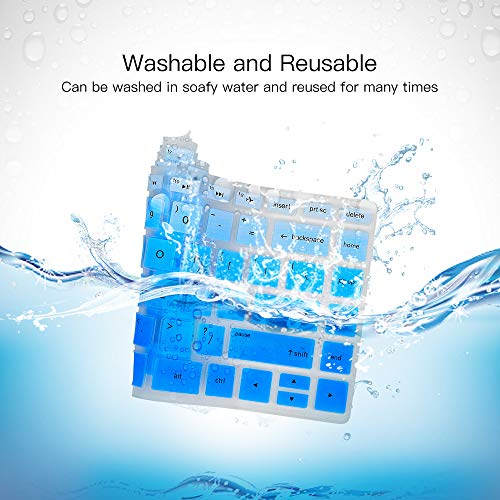 Keyboard Cover for HP Pavilion x360 14 & HP Laptop 14-dq 14-fq 14-cd/ce/cf 14-dk 14m-dh 14-dq0052dx 14-dq5043cl 14-fq1023cl 14-fq1074nr 14-dk0002dx 14-dh2011nr 14t-dq300 14m-cd0003dx 14-cf2112wm Skin - color: Ombre Blue