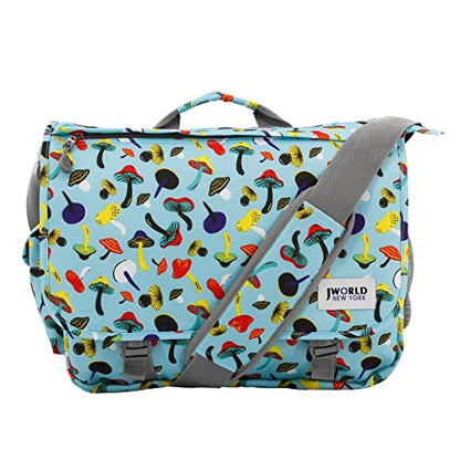 J World New York Thomas Laptop Messenger Bag for Women & Men. Kids Computer Bookbag - color: Skyshroom