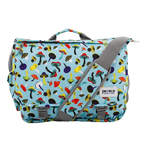 J World New York Thomas Laptop Messenger Bag for Women & Men. Kids Computer Bookbag - color: Skyshroom