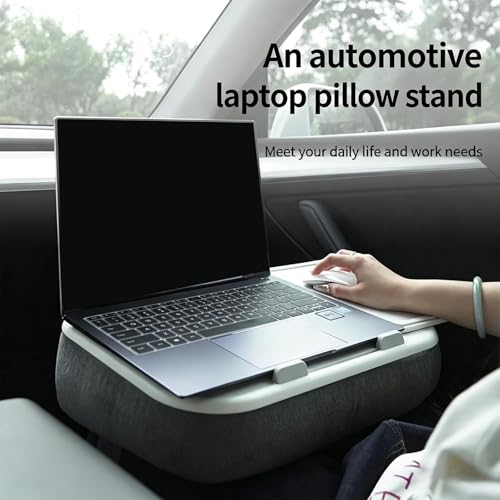Tablet Pillow Stand,Pillow Stand Holder,Laptop Lap Desk with Mouse Pad,360° Rotating Clip Compatible with 4.7-13" Tablet/Phone,11-15" Laptop,Cup Attachment & Detachable 360° Stand Arm - color: Black