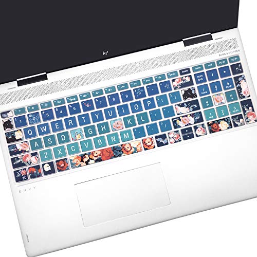 Keyboard Cover for HP Envy x360 15.6''Series/Pavilion 15/ Pavilion x360 15.6” /Envy 17 17.3" Series/Laptop 15t 17t 17-ca0011nr 17-by0040nr, Rose - color: Rose