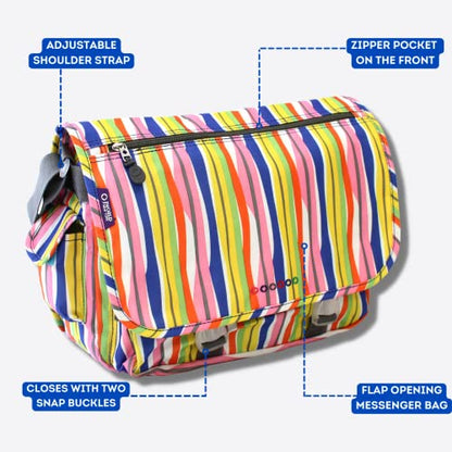 J World New York Terry Messenger Bag for Women Girls School Kids - color: Wavery