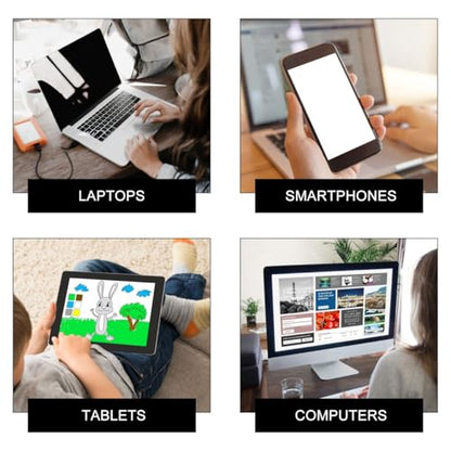 DOITOOL 6 Pack Cow Pattern Webcam Cover Slide Laptop Camera Cover Privacy Slider Ultra-Thin Camera Privacy for Laptop Tablet Computer Easy Open and Close