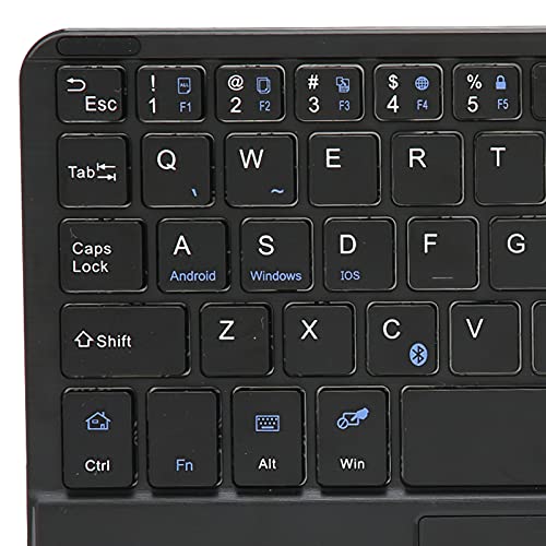 Wireless BT Keyboard, 7in Ultraslim Portable Aluminum Alloy Keyboard with Touchpad for