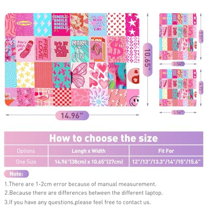 12.1-15.6 Inch Laptop Skin Decal, Universal Reusable Vinyl Laptop Cover Sticker, Waterproof Art Decal Protector - Pink Fashion Girl - color: Pink Fashion Girl